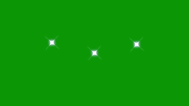 Twinkle star golden sparkling stars Shine animation, sparkling glitter stars, shine twinkle magic, blinking cartoon stars. 4k golden star sparkle vector doodles, flat on green screen twinkle. 4k loop