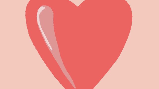 Animated Hand Drawn Heart Zooming In to Reveal I Love You Text