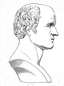 Marcus Aemilius Lepidus 88 BC 12 BC was a Roman Patrician, History of Ancient Rome, Roman Empire, Italy, digitally restored reproduction from a 19th century original