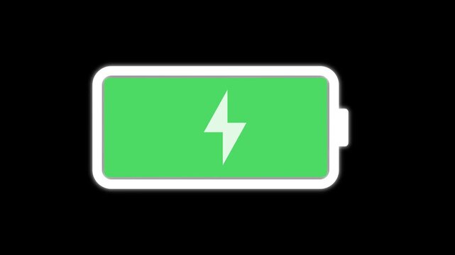 Battery indicator icon showing ninety-nine percent charge level on black background