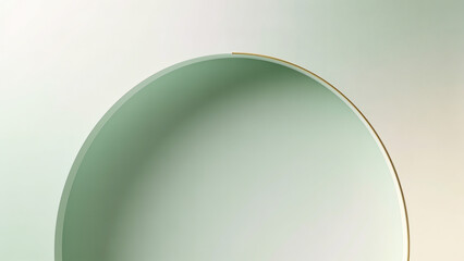 Fototapeta premium Abstract minimal composition of a single soft gradient arc crossing