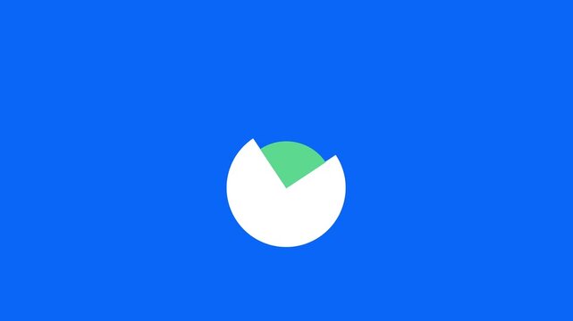 Animated pie chart rotating data graphics motion video clip