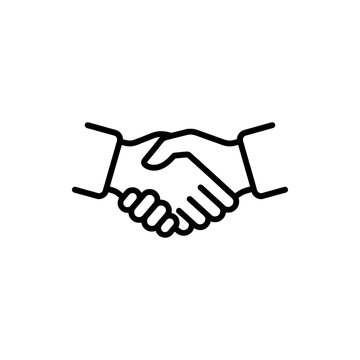 Professional handshake icon for business agreement and partnership