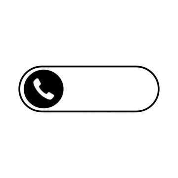 Phone call button ui element with handset icon isolated on