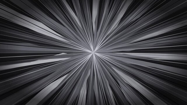 Dynamic black and white comic speed lines background with radial starburst effect for comics and action