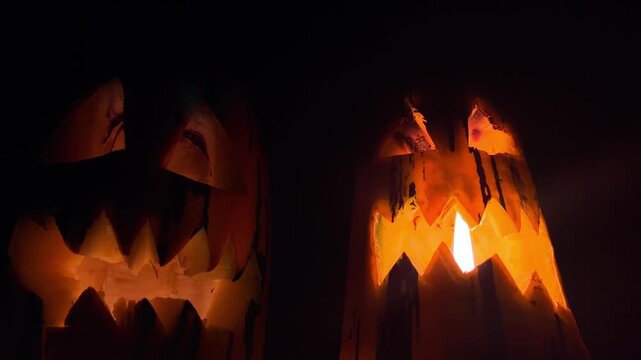 suasana malam Halloween yang gelap dan mencekam