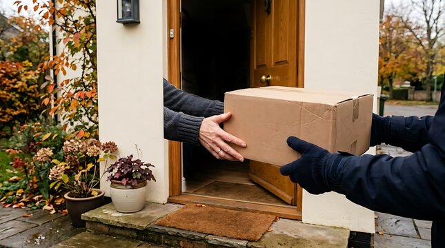 Black friday online shopping convenient package delivery to your doorstep for holiday savings