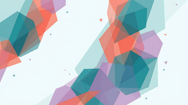 Abstract geometric pattern with colorful polygon shapes