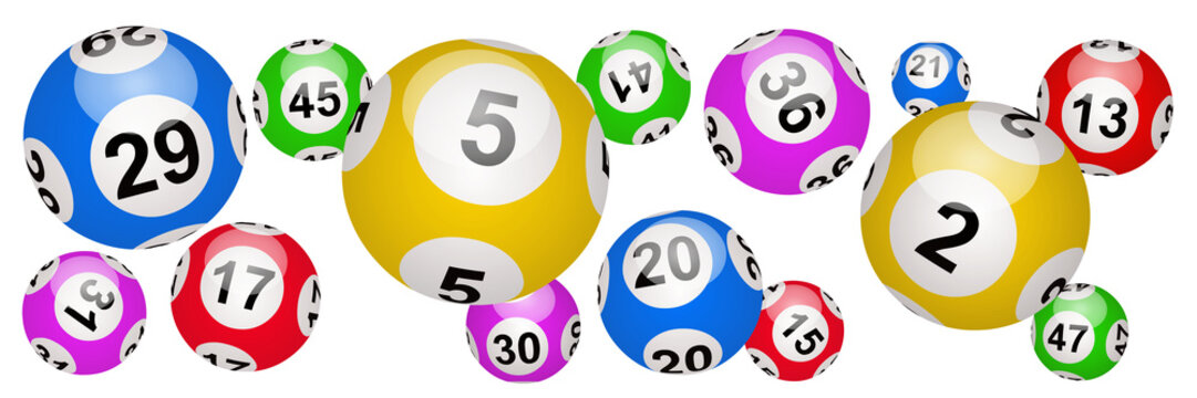 Boules de loto sur fond transparent