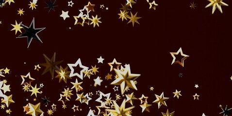 Elegant star confetti design for holiday greetings, special events, or festive backdrops © vegefox.com