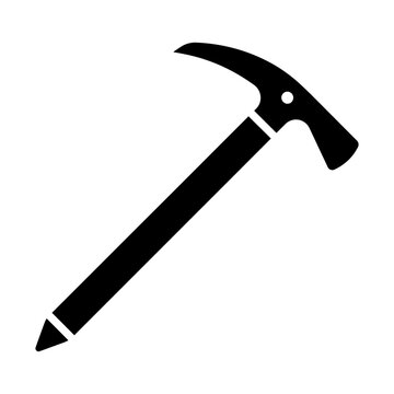ice axe glyph icon