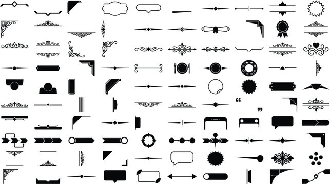 Comprehensive Collection Of Decorative Borders And Vector Icons List   