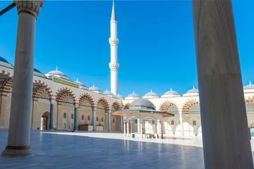 Camlica Mosque interior in Istanbul, Turkey. Camlica Mosque the largest mosque on Istanbul Camlica hill © Pavlo Vakhrushev