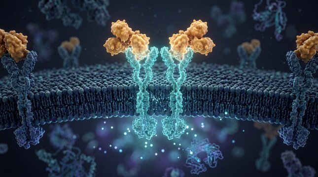 Lymphangiogenesis VEGFR Receptor 3D Illustration