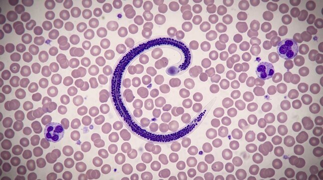 Wuchereria Bancrofti Microfilaria Blood Smear