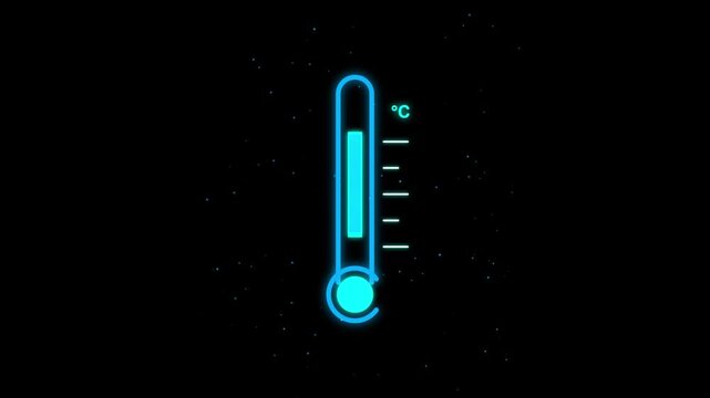Digital thermometer showing fluctuating temperature against a dark background with subtle glow