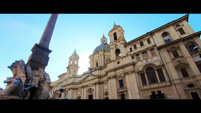 Santagnese in agone church and fountain of the four rivers