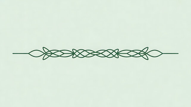 divider line green vector isolated for border of paragraph of text. separator art horizontal shape to separate graphic ornament of illustration. simple element design of minimal frame for certificate