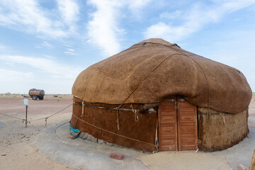 A traditional Uzbek yurt near the Ayaz-Kala fortress, Uzbekistan. © Arkadii