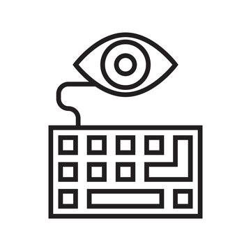 Keyboard typing spyware surveillance keylogger icon