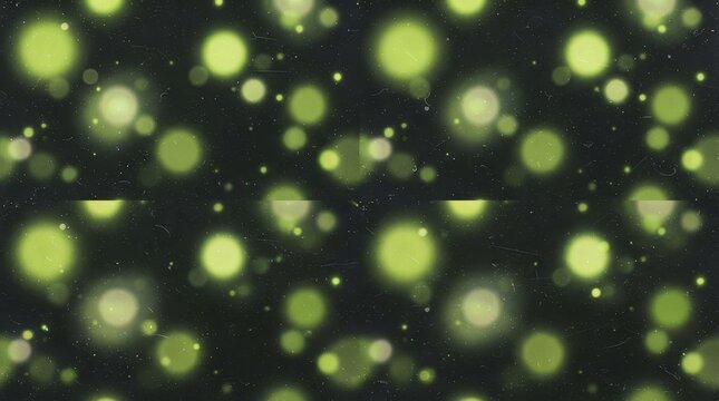 Abstract yellow and green glowing bokeh lights