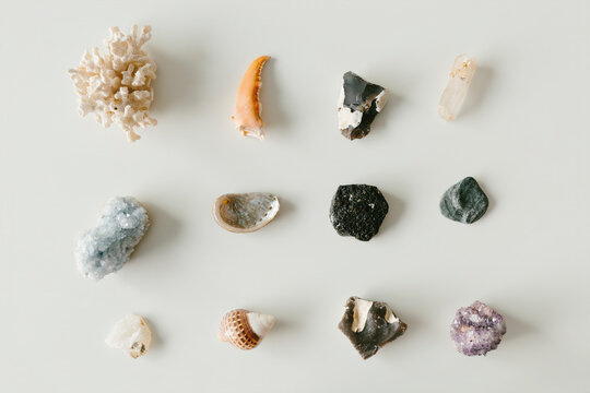 mix of stones and sea shells