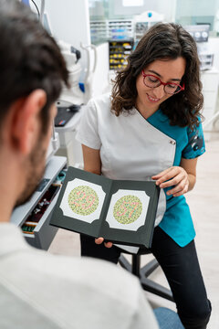 Optometrist Holding Vision Charts