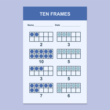 Fiche sur les cadres de dix illustration vectorielle