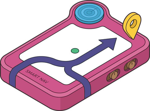 Mobile Navigation Route and Location Tracking Interface