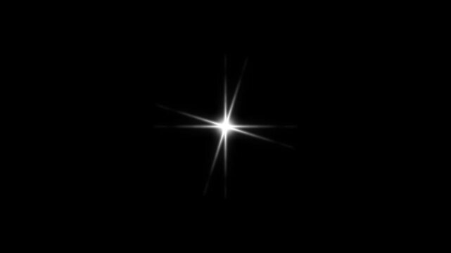 Sparkling stars Shine animation, Twinkling stars animation, 4k star sparkle vector doodles, glowing starlight glitter sparkle path white twinkling stars line on black screen background 4k animation.