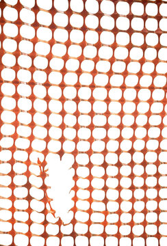 orange construction netting with a hole Isolated on transparent background&nbsp;