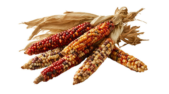 Decorative flint corn isolated on transparent background