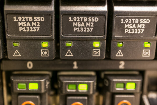 1.92TB SSD Storage Drives in Enterprise Server Rack
