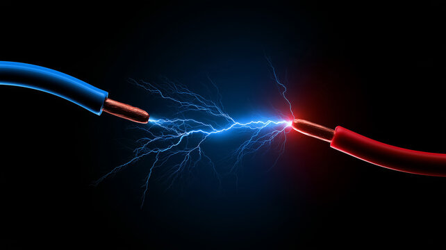 Electric spark between two cables