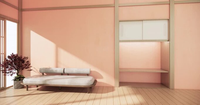 sofa armchair minimalist design muji style.3D rendering