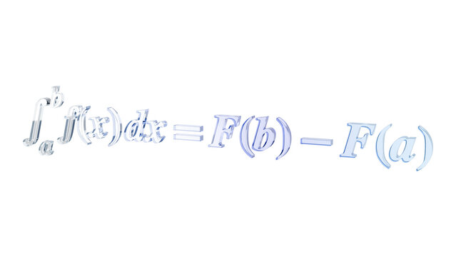 Fundamental theorem of calculus in pastel glass side view