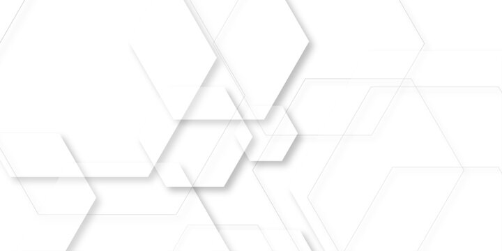Abstract technology white and grey geometric hexagon shape on transparent background vector. Hexagonal shape structure light seamless geometric background. Surface polygon pattern with digital hexagon