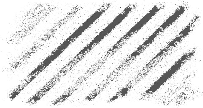 Creative ink brushstroke with scattered paint droplets, watercolor splatter texture and rough artistic effect on white background.