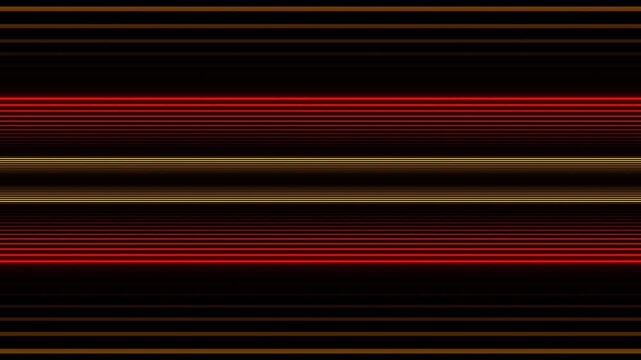 Red and Yellow Neon Lines Moving From Center Background VJ Loop in 4K