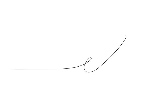 Continuous Line Art Animation of a Fountain Pen - Minimalist Drawing Symbolizing Writing, Signature, Education, Creativity, and Classic Stationery, Isolated on a Clean White Background