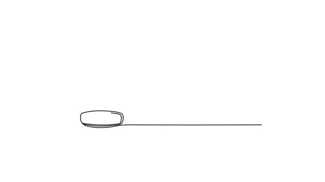 Continuous Line Art Animation of a Wedding Ring with a Heart Shape - Minimalist Drawing Symbolizing Love, Commitment, Marriage, Romance, and Partnership, Isolated on a Clean White Background