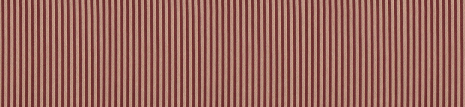 Seamless deep red and beige vertical striped fabric texture demo