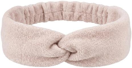Pink soft fleece spa headband for skincare © Crysta