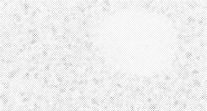 Black and white halftone pattern with a circular gradient fade, featuring varying dot density on a plain white background texture