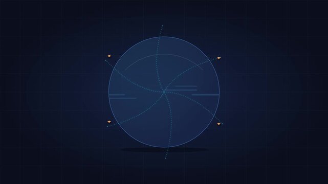 Solar system orbit animation with earth moon sun alignment in space