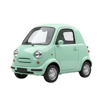 Small green vintage micro car