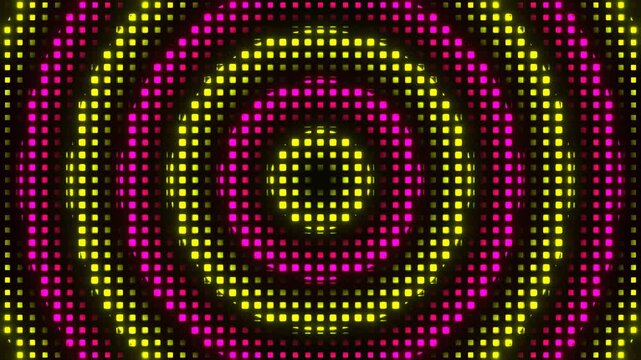Pink and Green Radial Pulse Waves Background VJ Loop in 4K