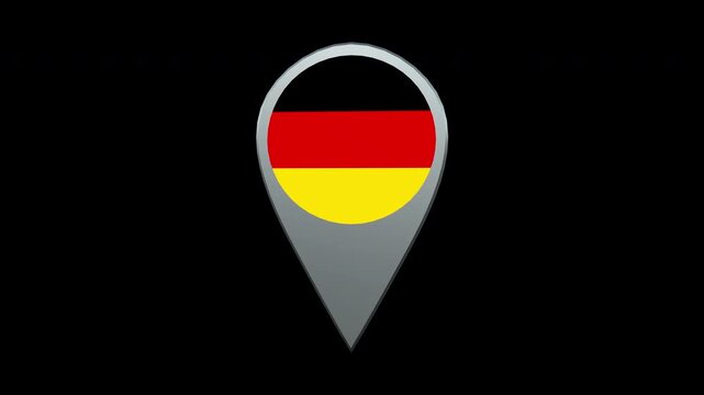 Germany Flag Location Map Marker Pin With Alpha Channel