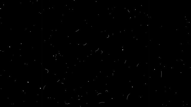 Vintage Film Dust, Fibers and Vertical Scratches on Black Background