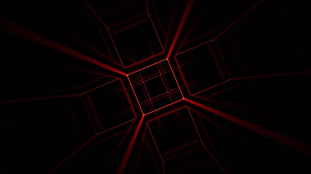 Orange and Red Symmetrical Light Burst Tunnel Background VJ Loop in 4K